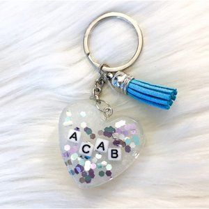 ACAB Keychain-White/Blue/Purple